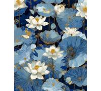 Puzzle Fleurs de Lotus Blanc de 30 Pièces pour Adultes, Puzzles 30 pièces Adultes, Jigsaw Puzzle d'art pour Défi, Puzzles Coloré à Faire soi-même pour la Décoration de la Maison