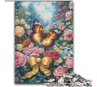 Puzzle Fleurs et Papillons 2000 pièces pour Adultes et Adolescents, Jouets éducatifs et éducatifs, Jeux familiaux avec Affiche et fiche de Questions-réponses (70x100cm)