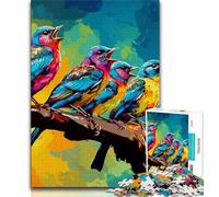 Puzzle Fleurs Oiseaux 1000 pièces pour Adultes et Adolescents, Aide Le Cerveau à exercer des Jouets addictifs pour cultiver la Patience, Convient aux Couples 38x26cm