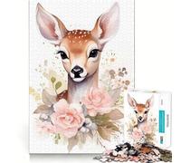 Puzzle Floral Aquarelle pour Adultes,1000 pièces,Jeu de mémoire,Assemblage sécurisé et Solide,Jeu de Construction de Liens significatifs (50x75cm)