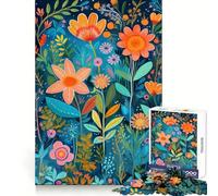 Puzzle Floral fantaisiste pour Adolescents 1000 pièces Pensée logique Évasion Tranquille Verrouillage sans Couture Cadeau de Vacances (38x52cm)