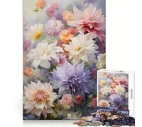 Puzzle Floral Pastel Blooms de 1000 pièces pour Adolescents Puzzle Relaxant et Artistique à Assembler Cadeau de qualité supérieure (50x75cm)