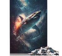 Puzzle Flottant avec des Requins de l'espace, Images Personnalisables, Puzzle en Carton 100% recyclé pour Adultes à partir de 12 Ans, Cadeau Unique, 1000 pièces (75 x 50 cm)