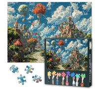 Puzzle flottant paysage urbain fantastique pour adultes 1000 pièces, casse-tête impossible, difficile, difficile pour adultes, puzzle château pour adultes, 50,8 x 68,6 cm