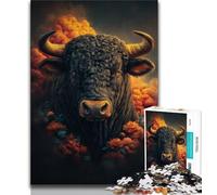 Puzzle Flower Bull 1000 pièces pour Adultes et Adolescents, Aide Le Cerveau à exercer des Jouets addictifs pour cultiver la Patience, Convient aux Couples 50x75cm