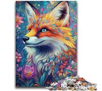 Puzzle Flower Fox 1000 pièces pour Adultes et Adolescents, Anti-Stress, défi Difficile à Offrir en Cadeau à Toute la Famille (50x75cm)