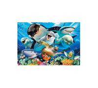 Puzzle Fond Marins Dauphins Requins Et Orque - Collection Animaux De La Mer - 500 Pieces