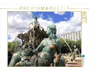 Puzzle · Fontaine de Neptune sur l'Alexanderplatz à Berlin | Madame Rhin avec raisins et feuilles de vigne · 1000 pièces · Format assemblé 64 × 48 cm · CALVENDO Puzzle