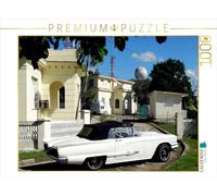 Puzzle · Ford Thunderbird - Une Photo tirée du Calendrier « Tout en Blanc | Des voitures anciennes élégantes à Cuba · 1000 pièces · Format assemblé 64 × 48 cm · CALVENDO Puzzle