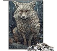 Puzzle Forest Fox 1000 pièces pour Adolescents, Cadeau d'anniversaire pour Tuer Le Temps, décoration Murale pour Les 14 Ans et Plus (26x38cm)
