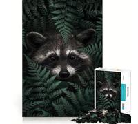Puzzle Forêt de Ratons Laveurs pour Adultes 1000 Pièces Stimule la mémoire et réduit Le Stress Cadeau mémorable Assembler (38x26cm)