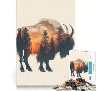 Puzzle Forêt de Yaks 1000 pièces Jeu de mémoire Découpe Laser de qualité supérieure Activité captivante pour des soirées tranquilles (50x75cm)