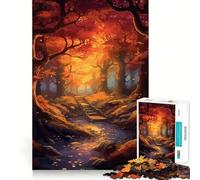 Puzzle Forêt Enchantée Mystique pour Adolescents 1000 Pièces Jeu de Logique Solide Amusement à Partager Bords Transparents Joli Cadeau (50x75cm)