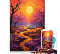 Puzzle Forêt Enchantée Mystique pour Adultes 1000 Pièces Jeu de logique et de Stimulation Cognitive Soulagement de l'anxiété Découpe précise Cadeau élégant (38x52cm)