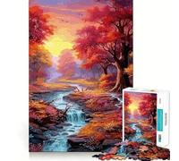 Puzzle Forêt Enchantée Mystique pour Adultes 1000 Pièces Jeu de Réflexion Amusant et Paisible Découpe Précise Liste de Souhaits du Père Noël (38x52cm)