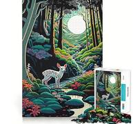 Puzzle Forêt Sauvage 1000 Pièces Exercice Mental Amusant Pièces Précises et sans Couture Un Passe-Temps Captivant (50x75cm)