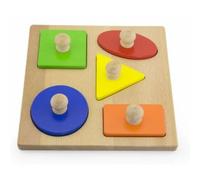 Puzzle Forme 5 Pièces - Viga Toys - Multicolore - Blanc - Enfant