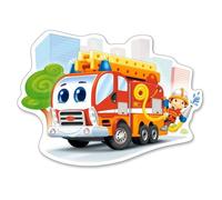 Puzzle Forme - Camion de Pompier - CASTORLAND - 12 pièces - Véhicules et engins - Pour Enfant de 3 ans et plus