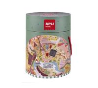 Puzzle - Forme ronde - Les grands monuments - Enfant - 48 pièces - Apli Kids