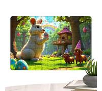 Puzzle - Fournitures Amusantes, Fantaisies thématiques, Puzzles de Pâques Mignons | Décoration de Vacances, Image de Motif de Lapin pour, Adolescents, œuf, Adultes, thème de Pâques, 30 x 21 x
