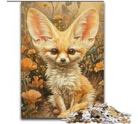 Puzzle Fox 1000 pièces pour Adultes, Jeu Stimulant et Familial avec Affiche et fiche de Questions-réponses Assorties 50x75cm