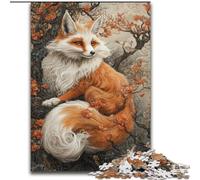 Puzzle Fox Art 1000 pièces pour Adultes et Adolescents, Anti-Stress, séjour à la Maison, Interaction Parent-Enfant (50x75cm)