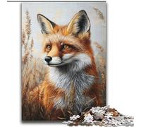 Puzzle Fox Art 2000 pièces pour Adultes, Jeux éducatifs, décoration d'intérieur, Cadeau d'anniversaire, Art Mural (70x100cm)