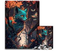 Puzzle Fox Supernatural Forces 1000 pièces Puzzles pour Adultes Casse-tête Stimulant - Jouet Relaxant pour Adolescents 50x75cm/19,68x29,52 Pouces
