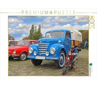 Puzzle · Framo V901/2 et Mini-cyclomoteur | Véhicule de collection de l'RDA avec mini-cyclomoteur en kit à… · 1000 pièces · Format assemblé 64 × 48 cm · CALVENDO Puzzle