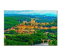 Puzzle France Château de Beynac Périgord Dordogne Puzzle 200 pièces pour Adultes et Famille Cadeau Souvenir de Voyage 35x25CM