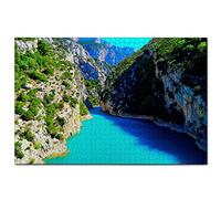 Puzzle France Gorges du Verdon Provence 200 pièces Puzzle pour Adultes et Famille Voyage Cadeau Souvenir 35x25CM