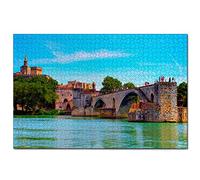 Puzzle France Le Pont d'Avignon 200 pièces Puzzle pour Adultes et Famille Voyage Cadeau Souvenir 35x25CM