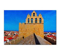 Puzzle France Saintes-Maries-de-la-Mer 500 pièces Puzzle pour Adultes et Famille Voyage Cadeau Souvenir 52x38CM