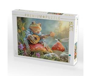 Puzzle · Frösche | Ein charmanter Musikant · 1000 pièces · Format assemblé 64 × 48 cm · CALVENDO Puzzle