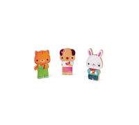 JANOD - Magnets en bois Funny Magnet Animaux de compagnie