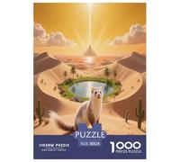 Puzzle Furet 1000 Pièces pour Adultes Et Enfants, Jeu ÉduChatif, Puzzle Oasis Désertique, Home Decor, Cadeau Anniversaire 38x26cm/1000pcs