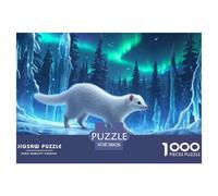Puzzle Furet Composé De 1000 Pièces pour Adultes,Paysage de Neige de forêt Polaire Un Jeu De Dexérité Très Difficile Puzzle Jeu Éducatif Et Stimulant l'art De La Décoration Moderne 38x26cm/1000pcs