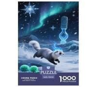 Puzzle Furet De 1000 Pièces pour Adultes,Paysage de Neige et de Glace Un Jeu De Dexérité Très Difficile Puzzle Jeu D'intelligence l'art De La Décoration Moderne 70x50cm/1000pcs