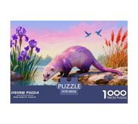 Puzzle Furet Violet 1000 Pièces pour Adultes Et Enfants, Jeu De Famille, Casse-tête Oiseau Bleu, Home Decor, Idée Cadeau 38x26cm/1000pcs