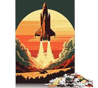 Puzzle Fusée dans l'espace 1000 pièces pour Adulte, Jeu intellectuel, Jeu éducatif pour soulager Le Stress, décoration d'intérieur, 1000 pièces (38 x 26 cm)