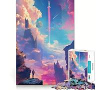 Puzzle fusée Spatiale pour Adultes 1000 pièces Améliore la mémoire Loisirs Bordure précise pour Les fêtes 50x75cm
