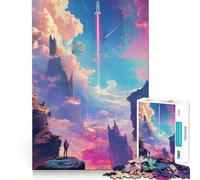 Puzzle fusée Spatiale pour Adultes, 1000 pièces, Jeu d'exercice Mental, Relaxation, pour Les vœux du Père Noël 38x26cm