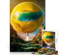 Puzzle Fusée vers Une planète 1000 pièces pour Adultes, Jeu intellectuel, Divertissement apaisant, découpe précise, Cadeau de Noël (50x75cm)