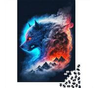 Puzzle Galactic Art Wolf, Casse-tête en Carton 100% recyclé, pour Enfants et Adultes à partir de 12 Ans, Cadeaux de Noël, 1 000 pièces (38 x 26 cm)