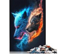 Puzzle Galactic Art Wolf, Puzzle rectangulaire en Papier à emboîtement précis pour Enfants et Adultes, Cadeau Unique, 1000 pièces (75 x 50 cm)