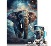 Puzzle Galaxies Elephants 1000 pièces pour Adultes et Adolescents, Aide Le Cerveau à exercer des Jouets addictifs pour cultiver la Patience Convient aux Couples 38x26cm