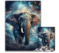 Puzzle Galaxies Éléphants 1000 pièces pour Adultes et Adolescents, idéal pour Un Anniversaire ou des Vacances 50x75cm/19,68x29,52 Pouces