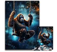Puzzle Galaxies Orangs-outans 1000 pièces, Jeu interactif et Stimulant pour Toute la Famille, Jouet éducatif et Stimulant pour Les Cerveaux, 26x38cm/10,23x14,96 Pouces
