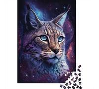 Puzzle Galaxy Animal Lynx, Puzzle rectangulaire en Papier Amusant pour Enfants et Adultes à partir de 12 Ans, Cadeau d'anniversaire, 300 pièces (40 x 28 cm)