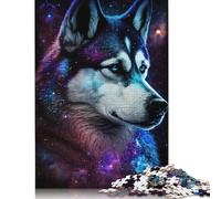 Puzzle Galaxy Art Husky Personnalisable en Carton 100% recyclé pour Enfants et Adultes à partir de 12 Ans, Cadeau Unique, 1 000 pièces (75 x 50 cm)